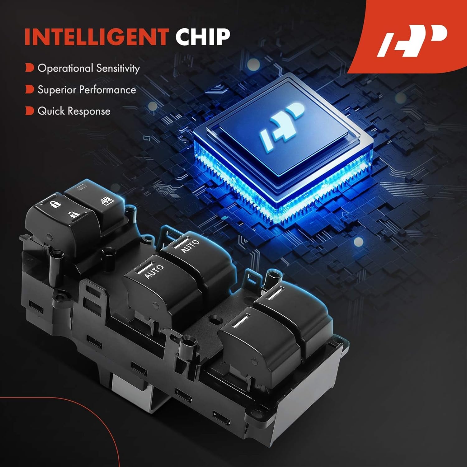 A-Premium Master Power Window Switch Compatible with Acura TSX 2011 2012 2013 2014, Front Left Driver Side