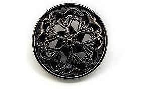 Elegant Black 1 Inch Retro Buttons: Enhance Your Crafts