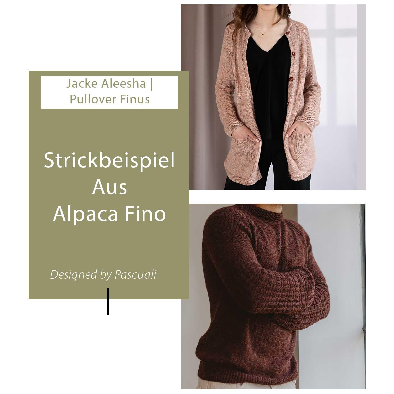 PASCUALI | Alpaca Fino | Strickwolle aus 100% Alpakawolle (Babyalpaka) Alpaka Wolle Alpaca Baby zum Stricken und Häkeln, SET: 4 Stränge - 200g - Farbe: Siena 34