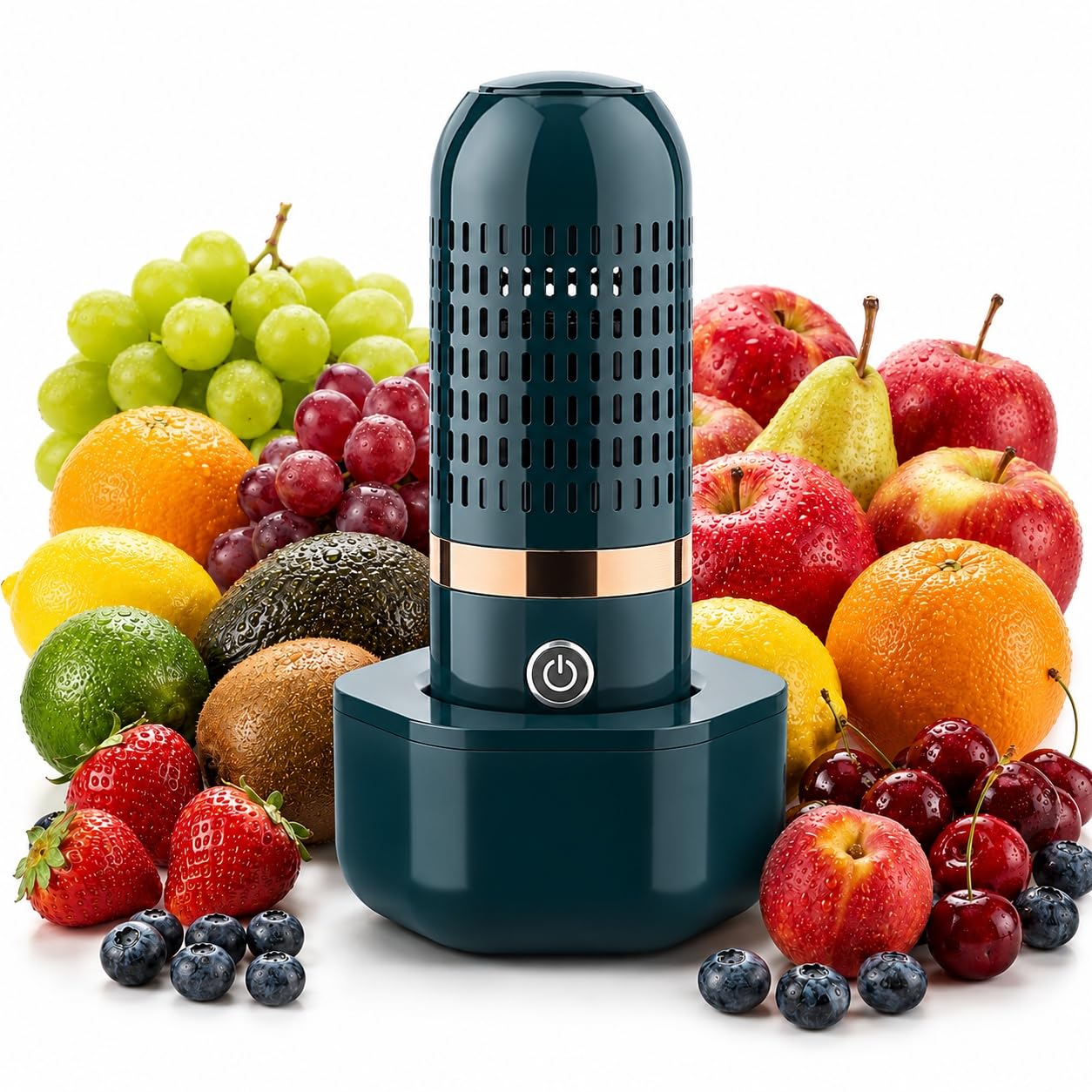 Produce Cleaner, Fruit Cleaners, Fruit and Vegetable Purifier Cleaner Washing Machine, Compact Fruit Vegetable Cleaning Device, Portable, No Scrubbing for Camping Travel Kitchen