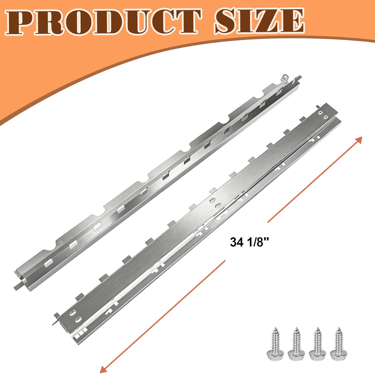 64849 Burner Support Brackets Replacement Parts for Weber Summit S/E-670 S/E-650 S/E-620 Gas Weber Summit Grill Parts, Flavorizer Bars Brackets for Weber Summit 600 Series Grill Center Accessories