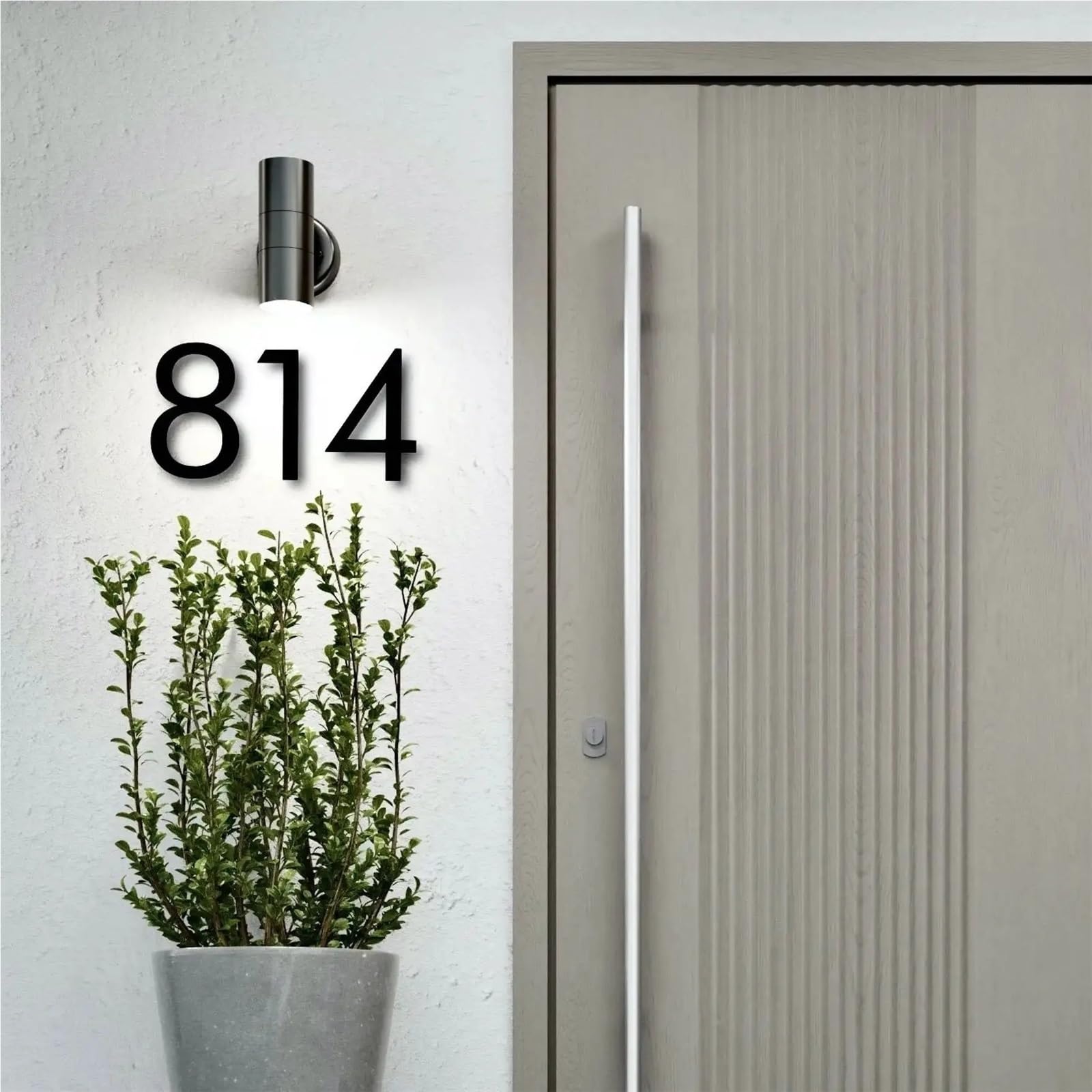 Número Casa Exterior Placa acrílica con letras numéricas de 6 a 12 pulgadas for buzón moderno, marca dirección casa al aire libre(8,12 inch)