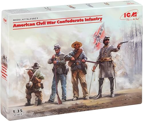 Miniatura 2 de ICM 35020, 35021, 35023, 35024 - American Civil War - Infantería de la Unión, Infantería Confederada - Kits de Modelos de Plástico - Escala 1:35