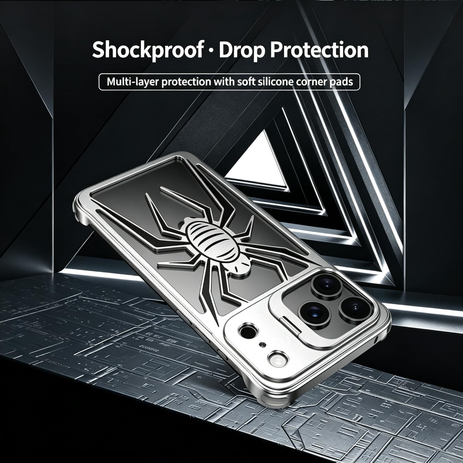 Carcasa de aluminio con soporte para iPhone 15 Pro Max