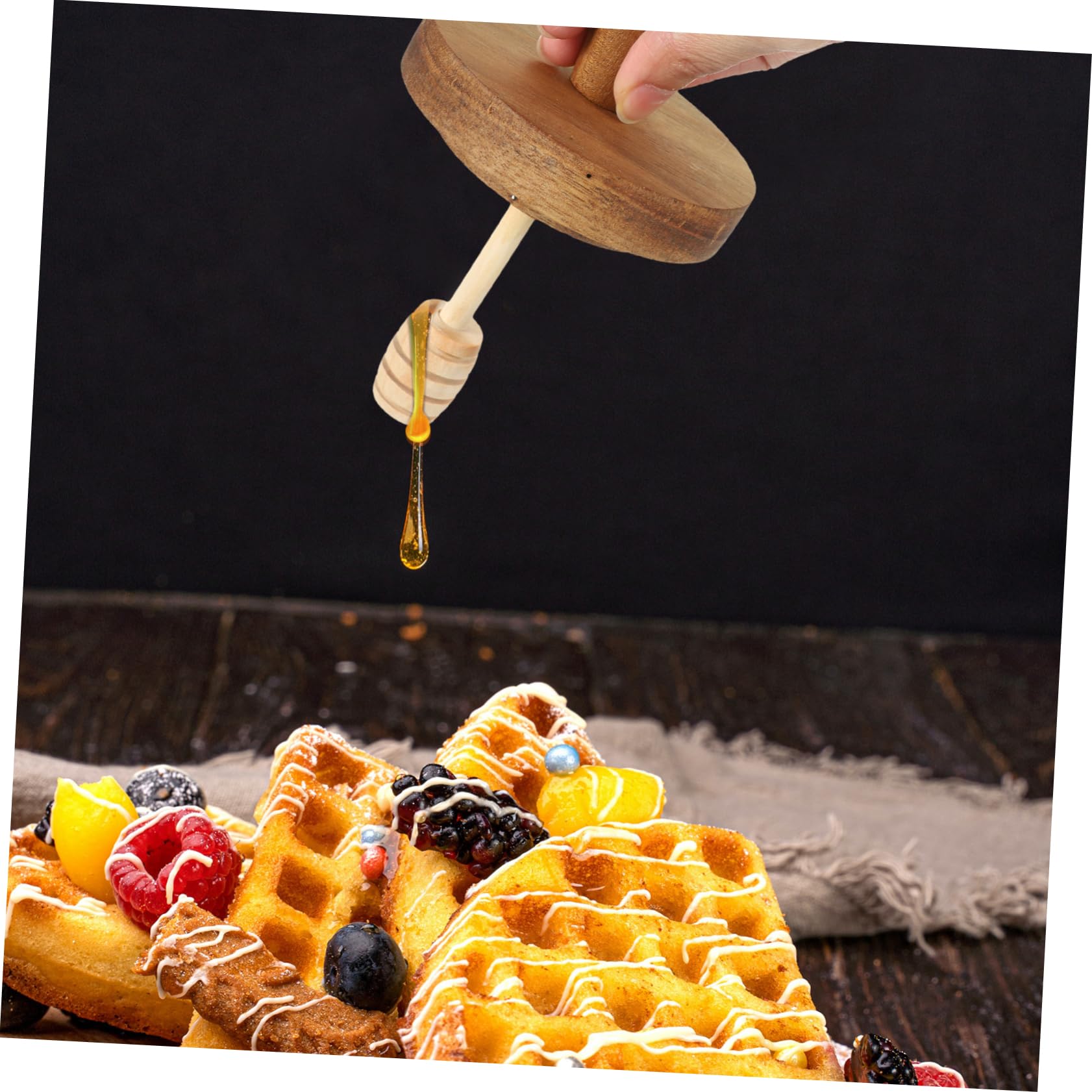 FELTECHELECTR with Lid and Dipper Glass Honey Pot for Syrup Storage Stylish and Functional Kitchen Accessory