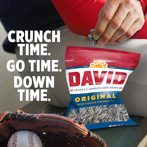 Miniatura 8 de DAVID Semillas de girasol originales asadas y saladas aptas para ceto 145 onzas