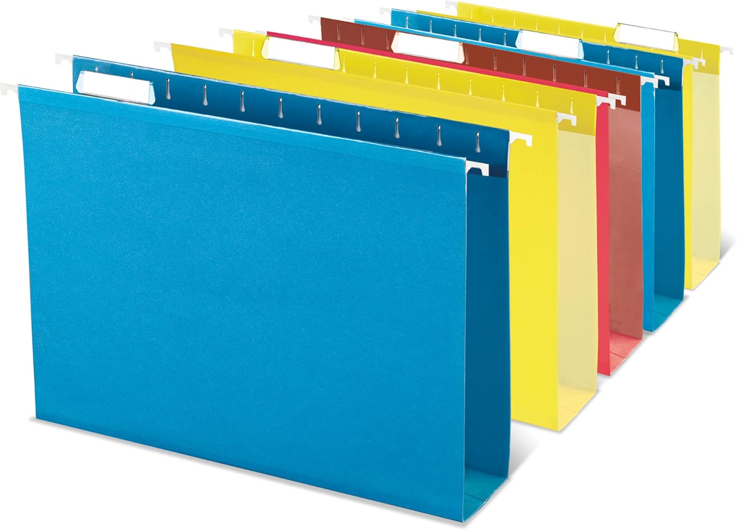 Office Depot Extra Capacity Box Bottom Hanging File Folders, 2in Expansion, Letter Size, Assorted Colors,12 pk, 411704OD