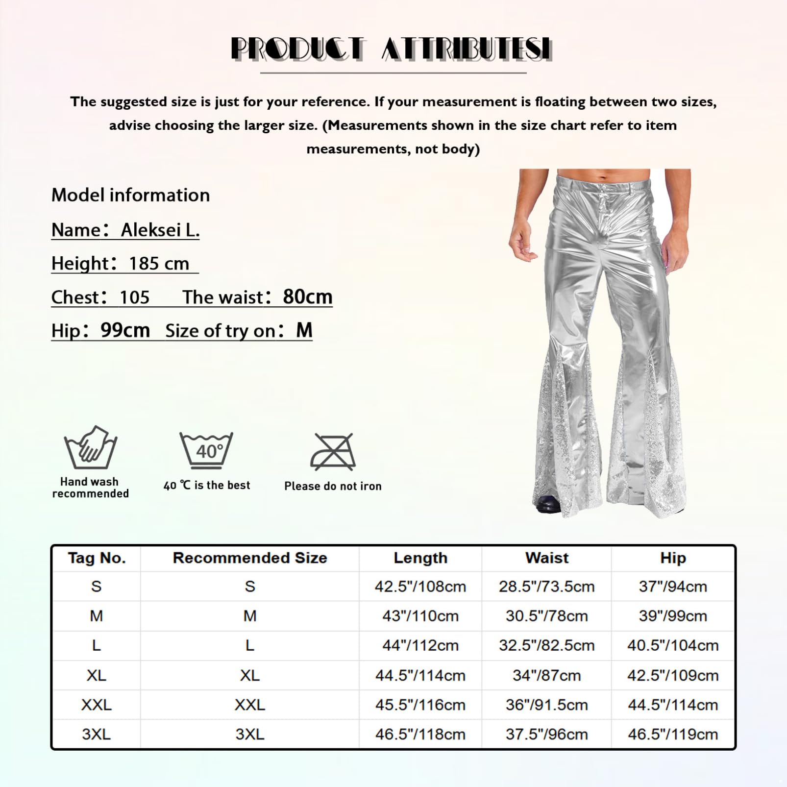 Aislor Pantalones Acampanados De Fiesta Disco Para Hombre Pantalón Retro De Los Años 70 Leggins De Danza Hip Hop