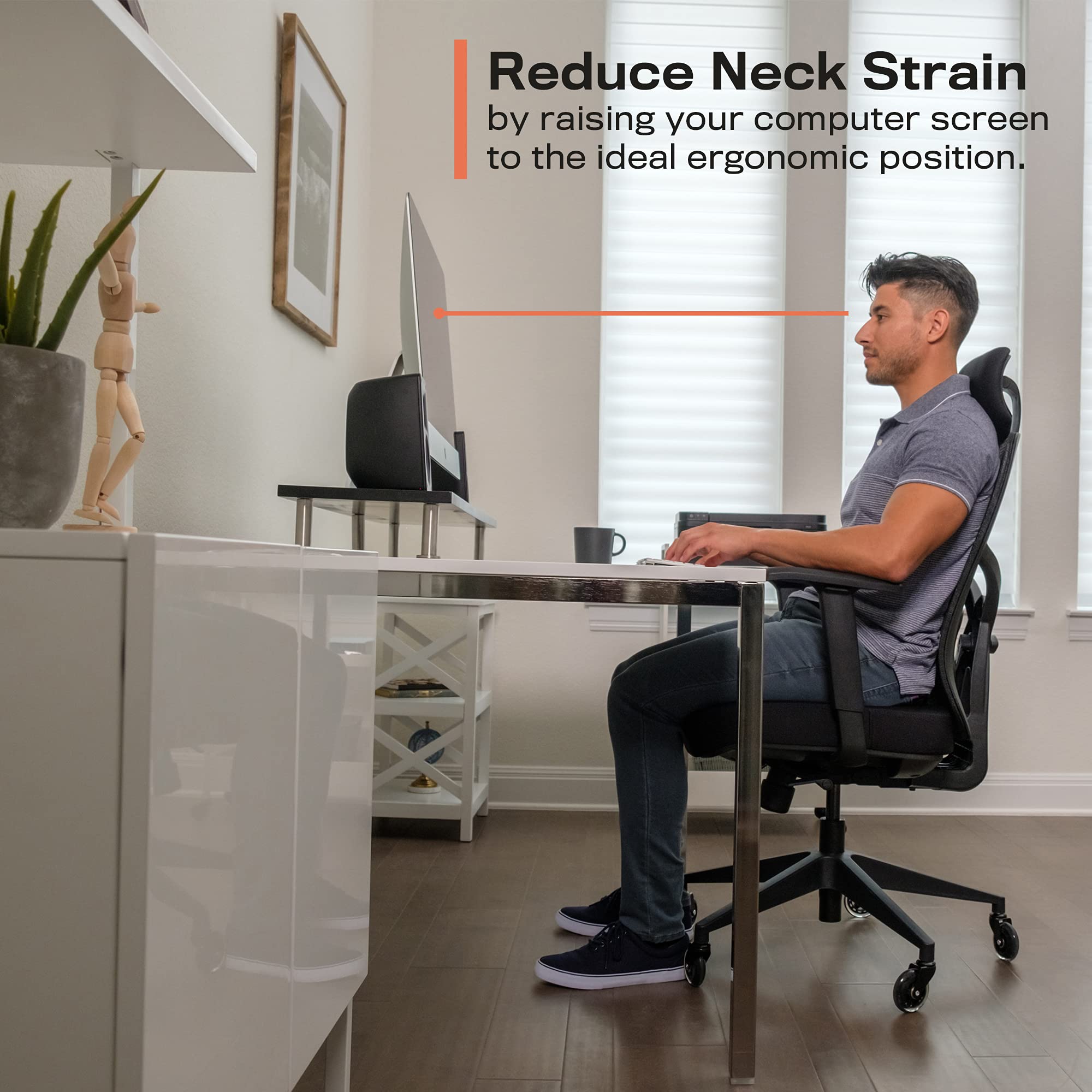 Buy The Office Oasis Dual Computer Monitor Stand, Solid Bamboo Supports