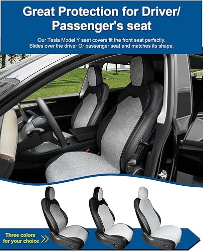Miniatura 6 de Fundas de asiento para Tesla modelo YModel 3, accesorios para asiento delantero de automóvil, protector de asiento para todas las estaciones,