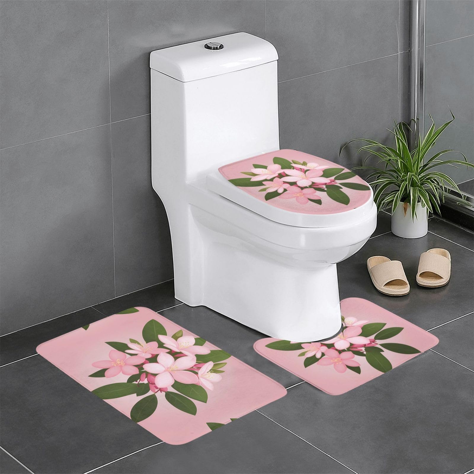 Tapis de salle de bain antidérapant lot de 3 pour éviter les glissades sur carrelage