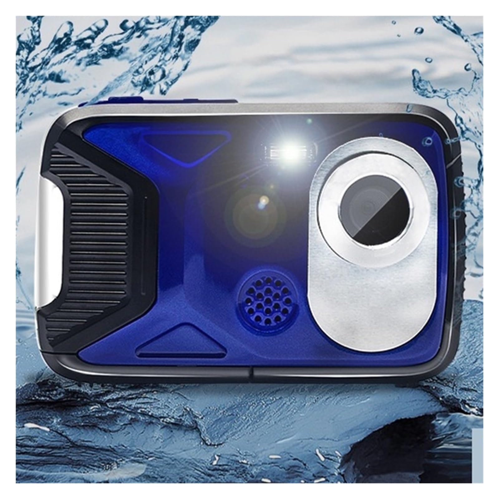 Cámara Digital Impermeable De Alta Definición HD 1080P Pantalla 2,8 Pulgadas Toma Nítida Suave(Blue)
