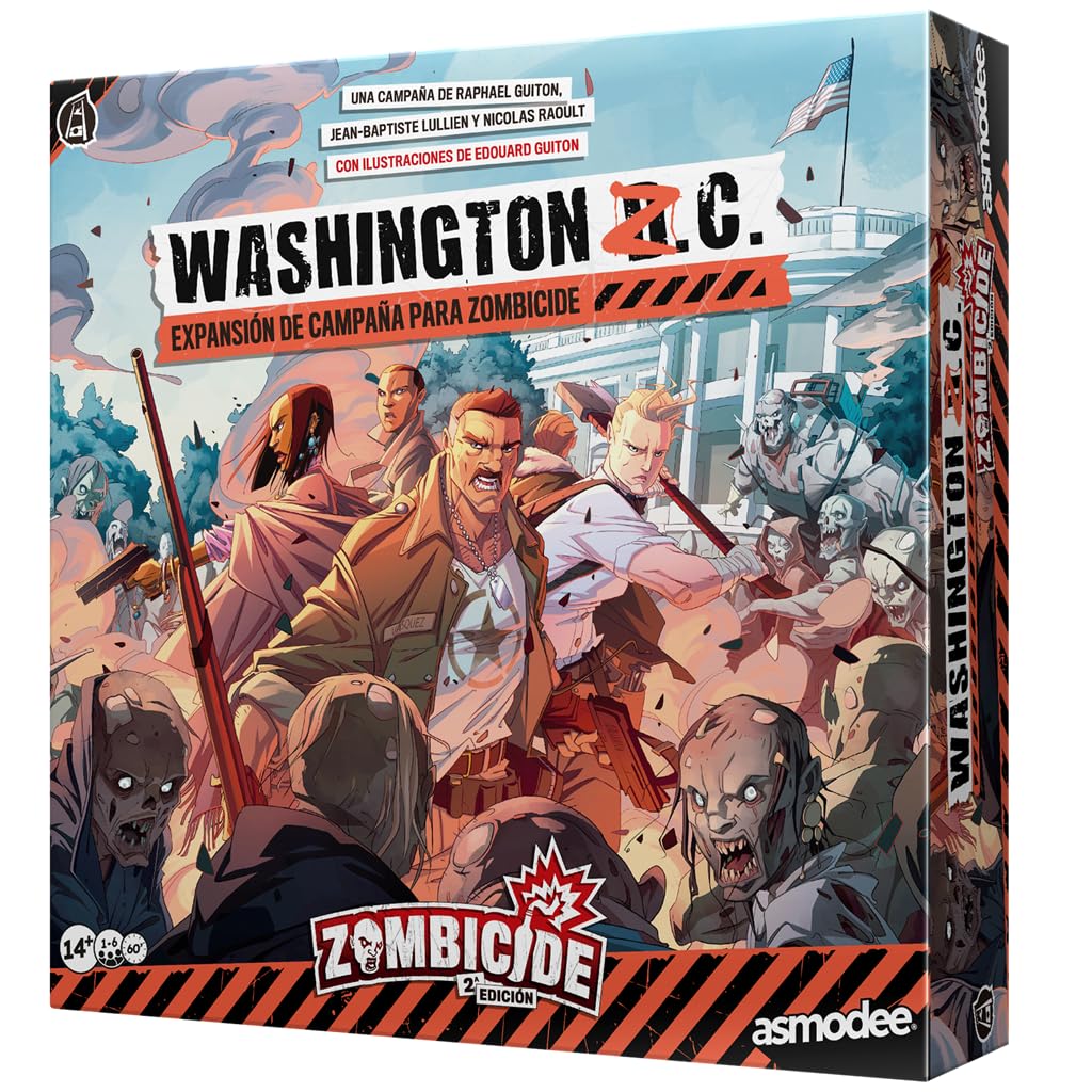 Asmodee Zombicide 2a edizione: Washington Z.C., espansione della campagna nella Casa Bianca con 10 missioni, 6 nuovi sopravvissuti, a partire dai 14 anni, da 1 a 6 giocatori, 60 minuti, spagnolo