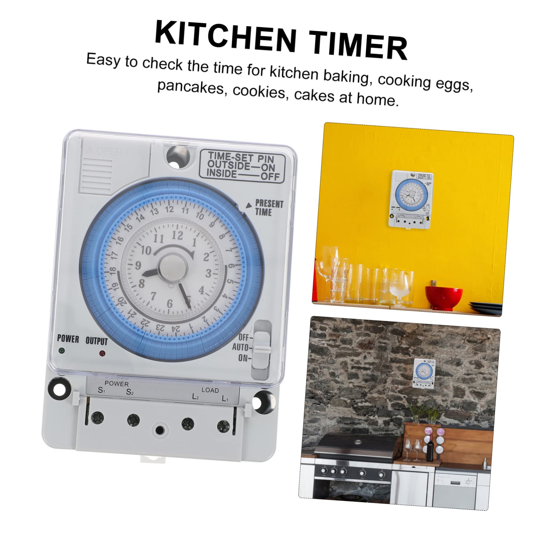 Alipis 5st Mechanische Zeitschaltuhr Außensteckdose Schließen Timer Zum Kochen Federaufzug Auslauf Elektrische Zeitschaltuhr Für Den Außenbereich In Küchentimer Laut Stunden Weiß Groß