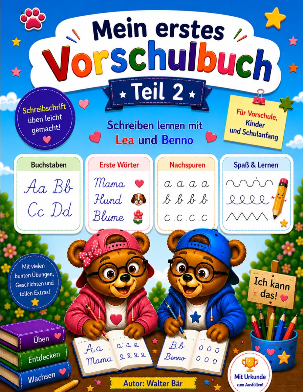 mein zweites Vorschulbuch: Schwungübungen, Schreibschrift und erste Wörter (Mein Vorschulbuch)