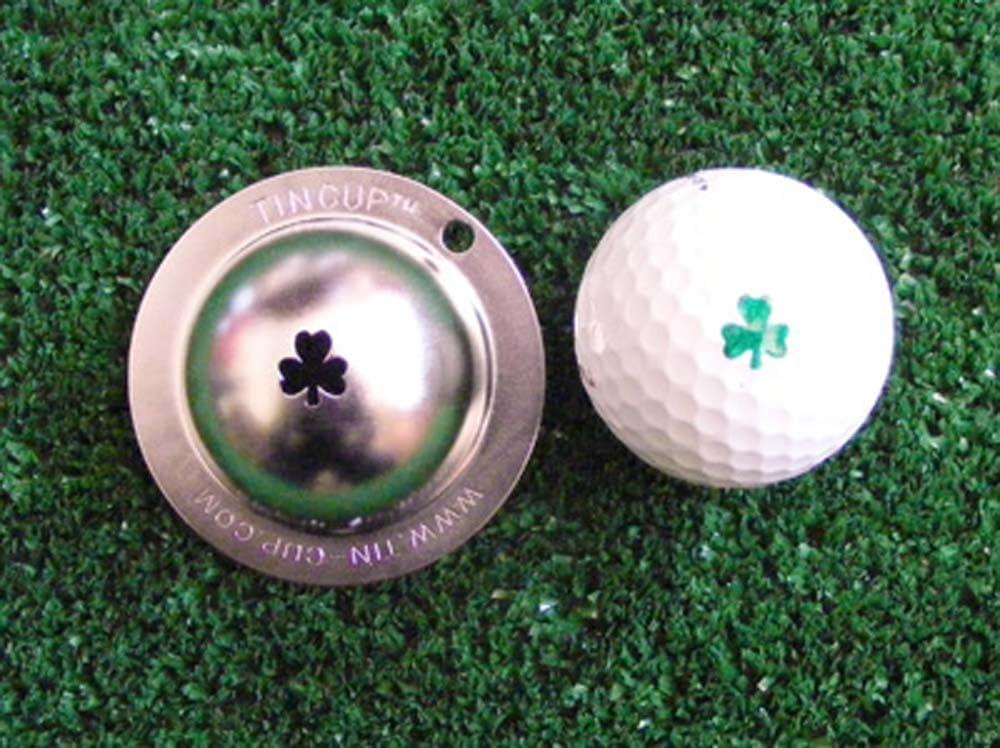 Tin Cup Shamrock Golf Ball Custom Marker Alignment Tool : Personalized Golf Balls : Sports & Outdoors