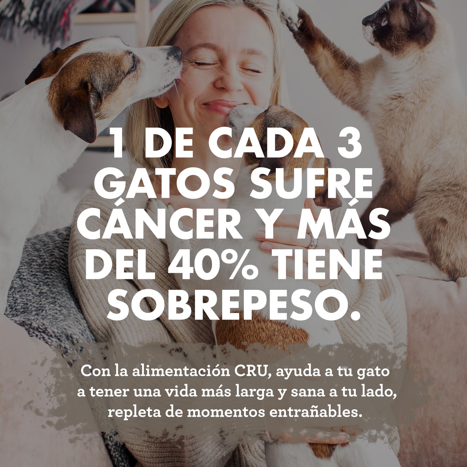 CRU - Comida para Gatos Cruda y Natural de Pavo - Dieta Barf para Gatos Junior y Adultos - Comida Congelada para 1 Mes - 10 Paquetes de 500g. (10 Paquetes, Pavo)