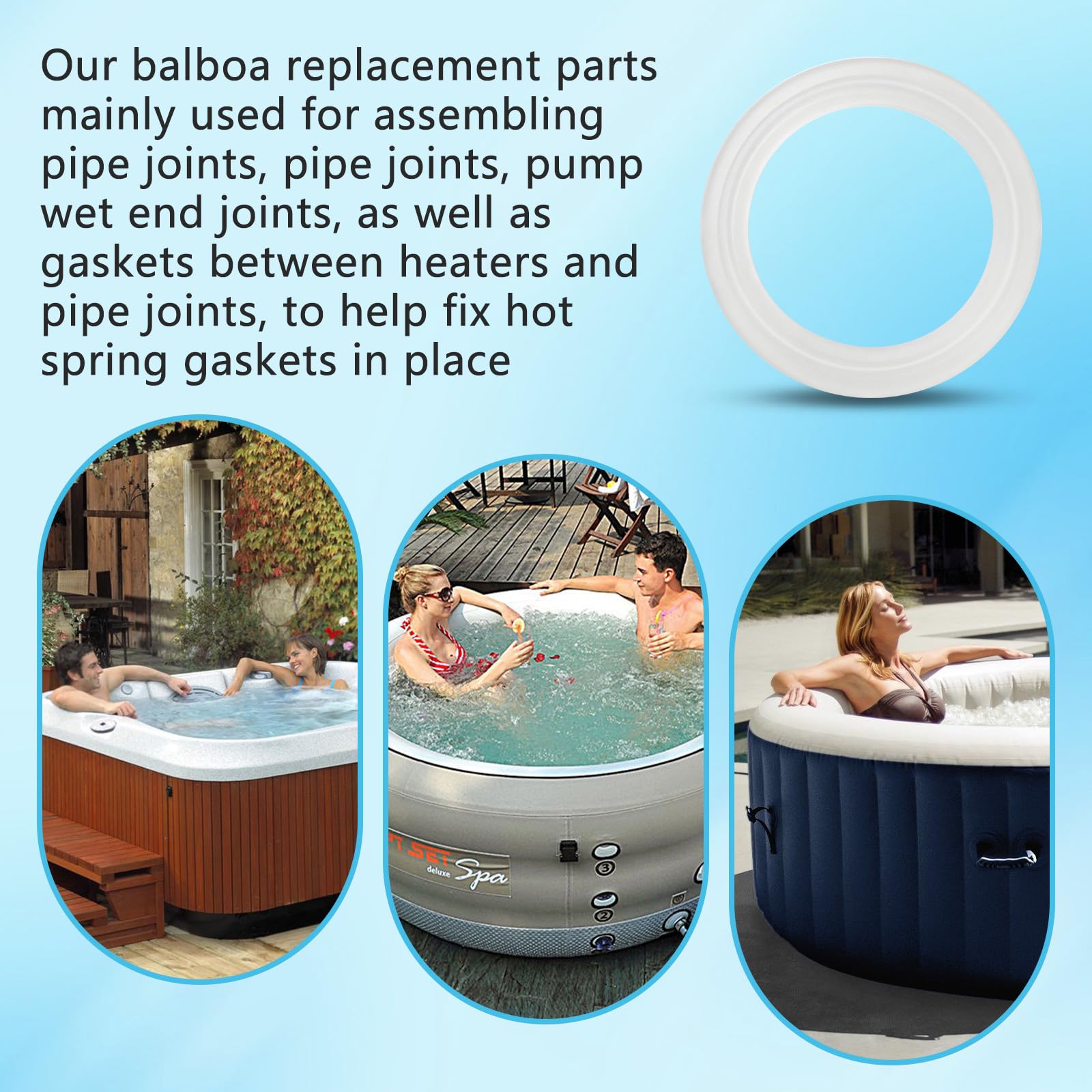 Lot De 5 Joints Toriques 5,1 Cm Pour Spa Et Jacuzzi - Remplacement Waterway