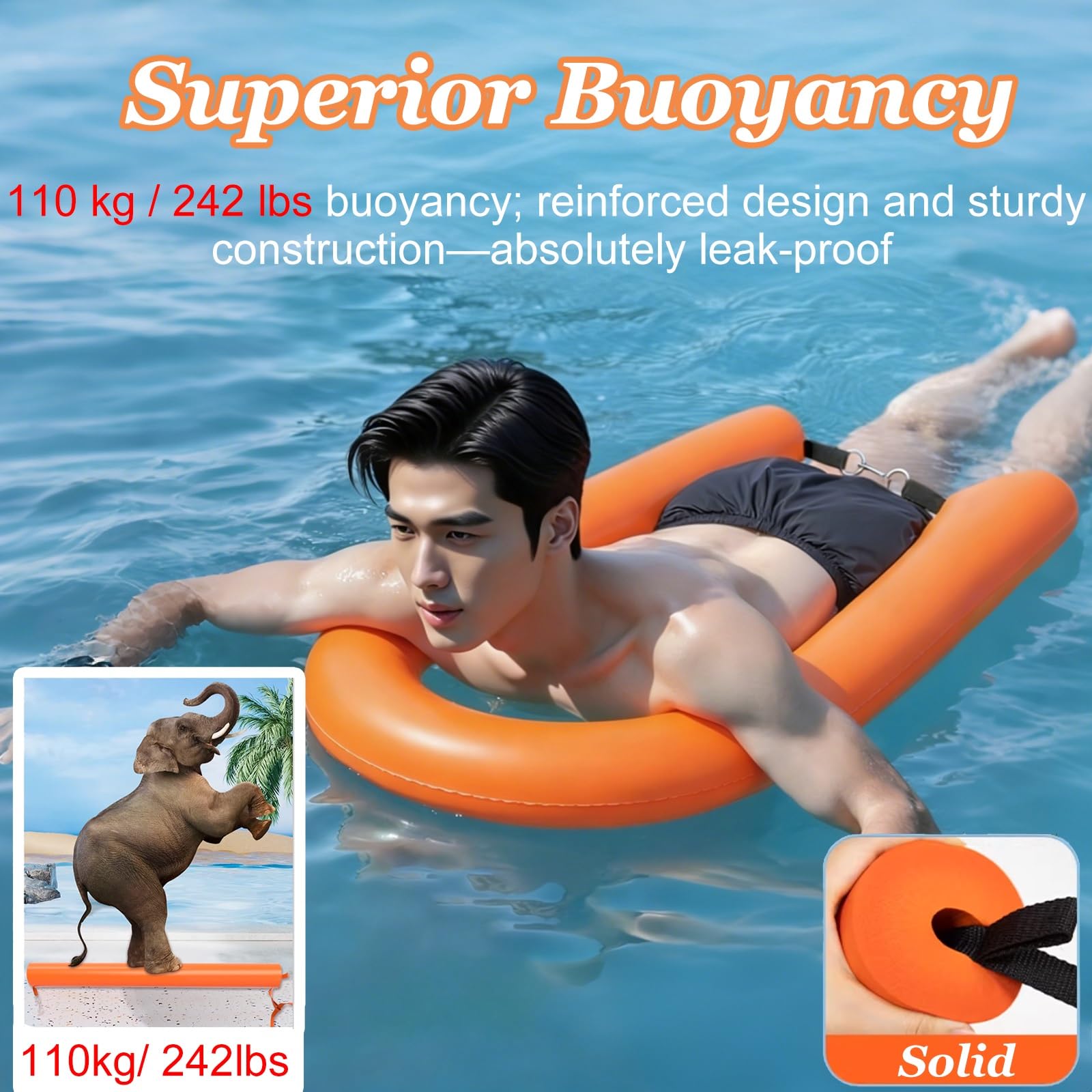 Juego de fideos de espuma flotante flexible para piscina, equipo de natación de alta flotabilidad para flotación recreativa y juego acuático