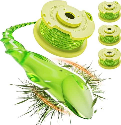 GreatBuddy Paquete de 3 carretes de repuesto para cuerda Ryobi Weed Wacker, compatible con Ryobi de 18 V, 24 V y 40 V, repuesto de recortadoras