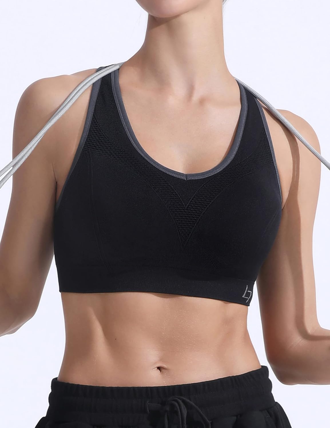 Get Cheap Price FITTIN Racerback Sports Bras for Women - Padded Seamless High Impact Support for Yoga Gym Workout Fitness Best Promo FITTIN Racerback Sports Bras for Women - Padded Seamless High Impact Support for Yoga Gym Workout Fitness