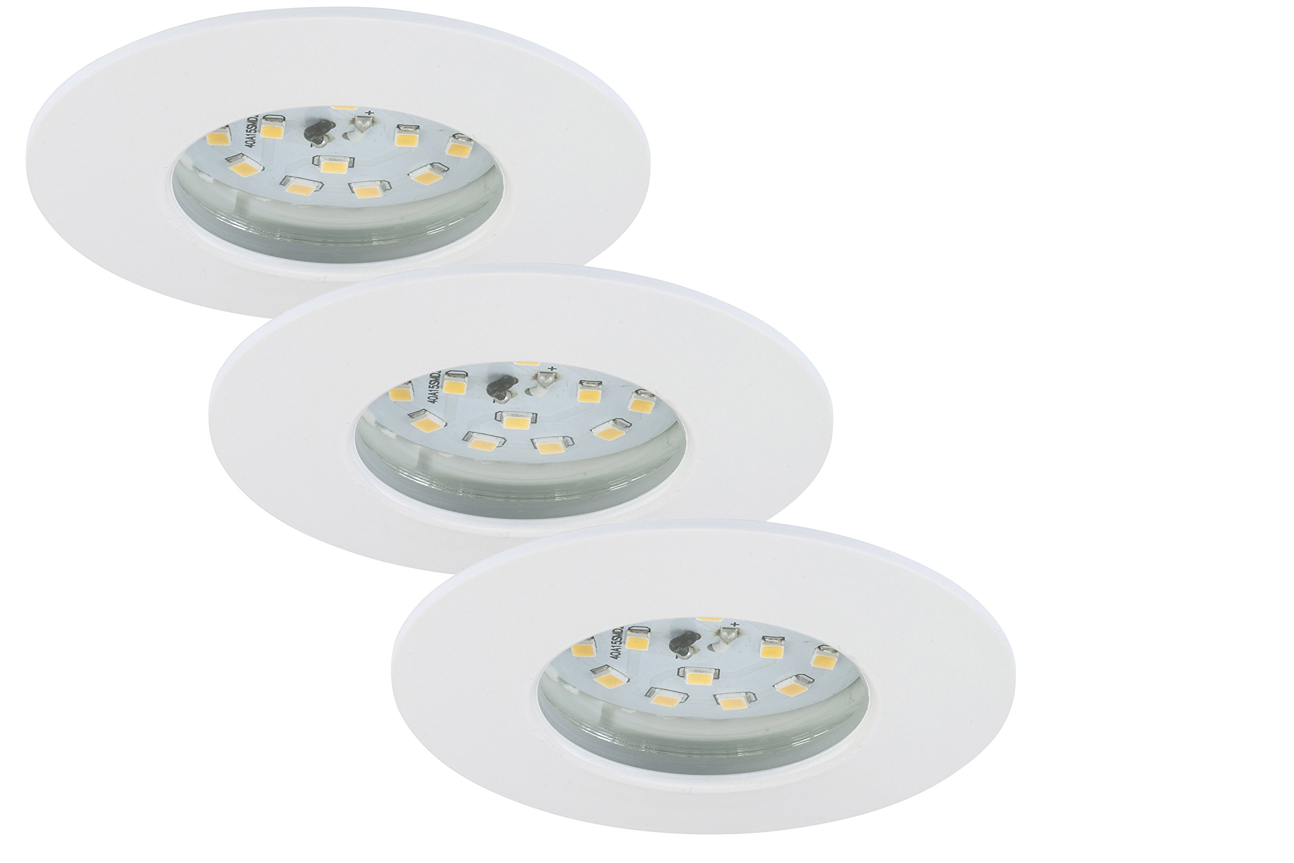 Briloner Leuchten 7231-036 LED Einbauleuchte, Einbaustrahler, LED Strahler, Spots, Deckenstrahler, Deckenspot, Lampen Wohnzimmer, led einbaustrahler 230v, Deckeneinbauleuchten, 5,5 Watt, 470 Lumen, dimmbar, Badezimmer / Bad geeignet IP44, energiesparend,