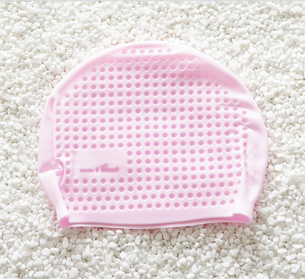 Bonnet de bain imperméable HLCapuchon rose anti chlore pour cheveux