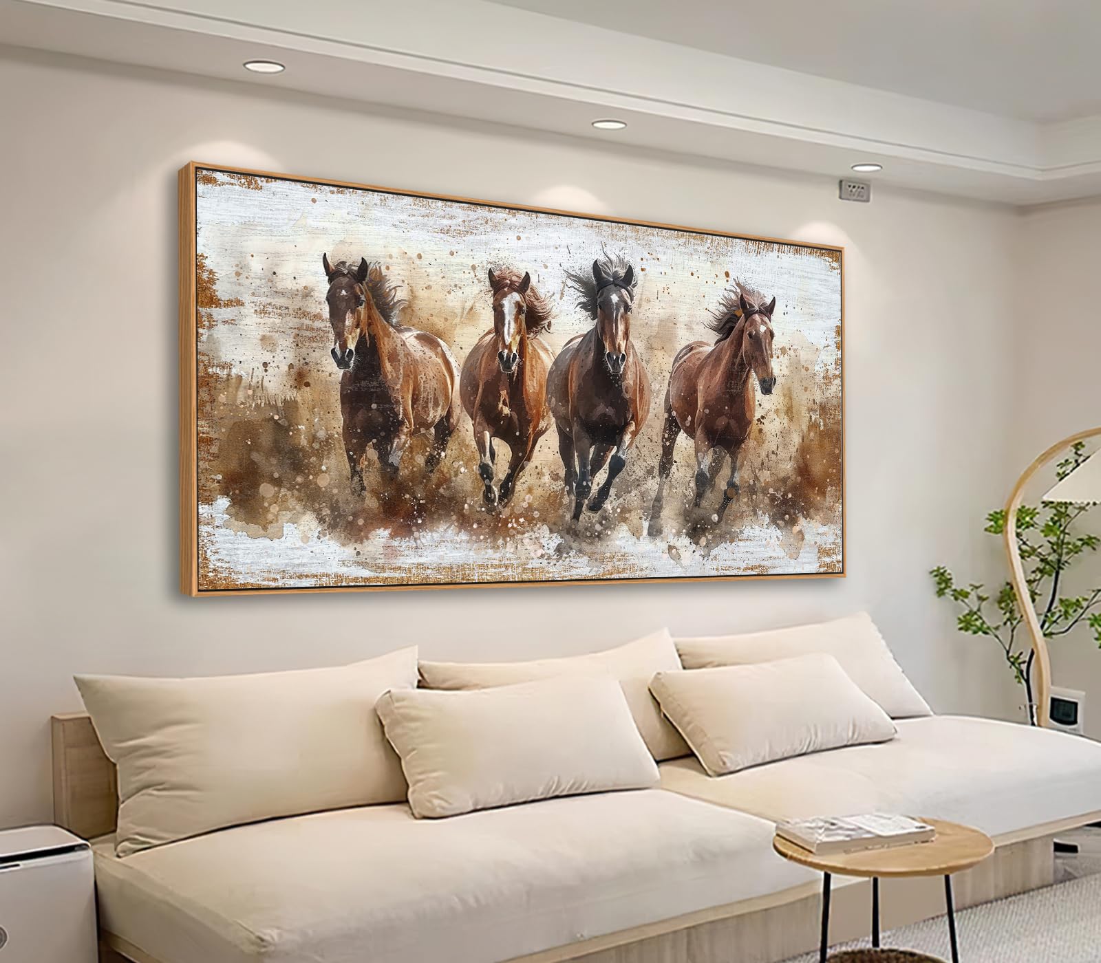 tigeridge Framed Horses Wall Art Brown