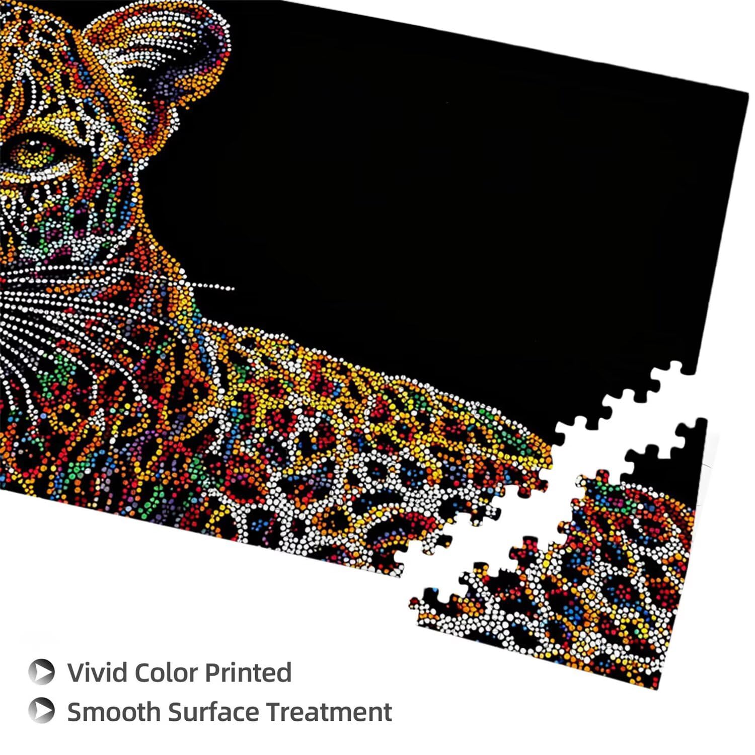 Puzzle para Adultos 1692 Piezas, Leopardo de Las Flores Puzzle, Difícil, Desafiante, Rompecabezas Encajan Perfectamente, Letras en la Parte Posterior, Regalo para Personas Mayores (179x31cm) v-402