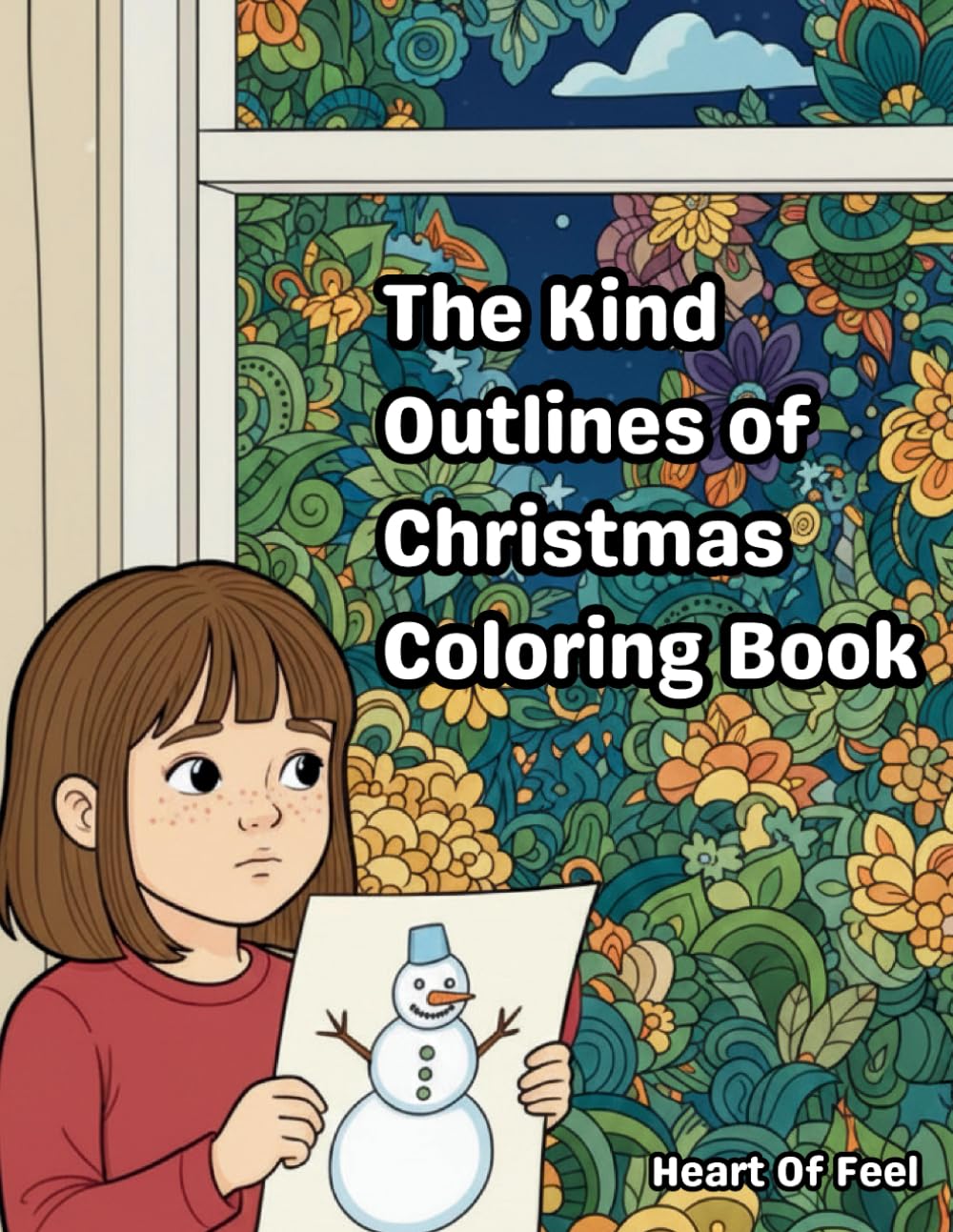 The Kind Outlines of Christmas Coloring Book: A Bold & Easy Christmas Coloring Book for Kids and Beginners: Simple Outlines and Fun Holiday Scenes.