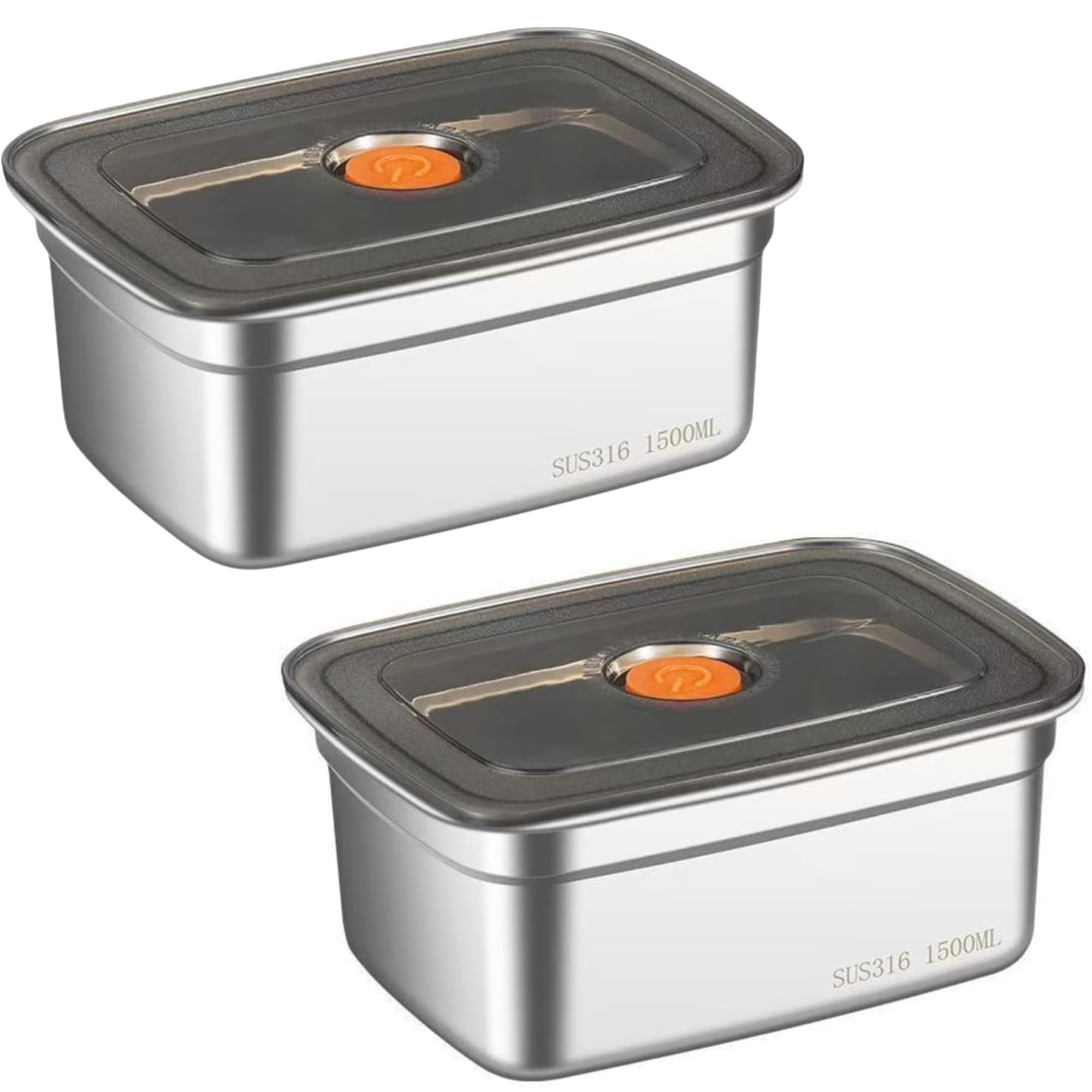 Turbid Food Storage Stainless Steel Snack Containers for Kids, Easy Open Leak Proof Metal Toddler Snack 1500 ML with Plastic Lids, SUS 316 Steel Metal Lunch Box for School, Travel(2, 1500ml)-image-23