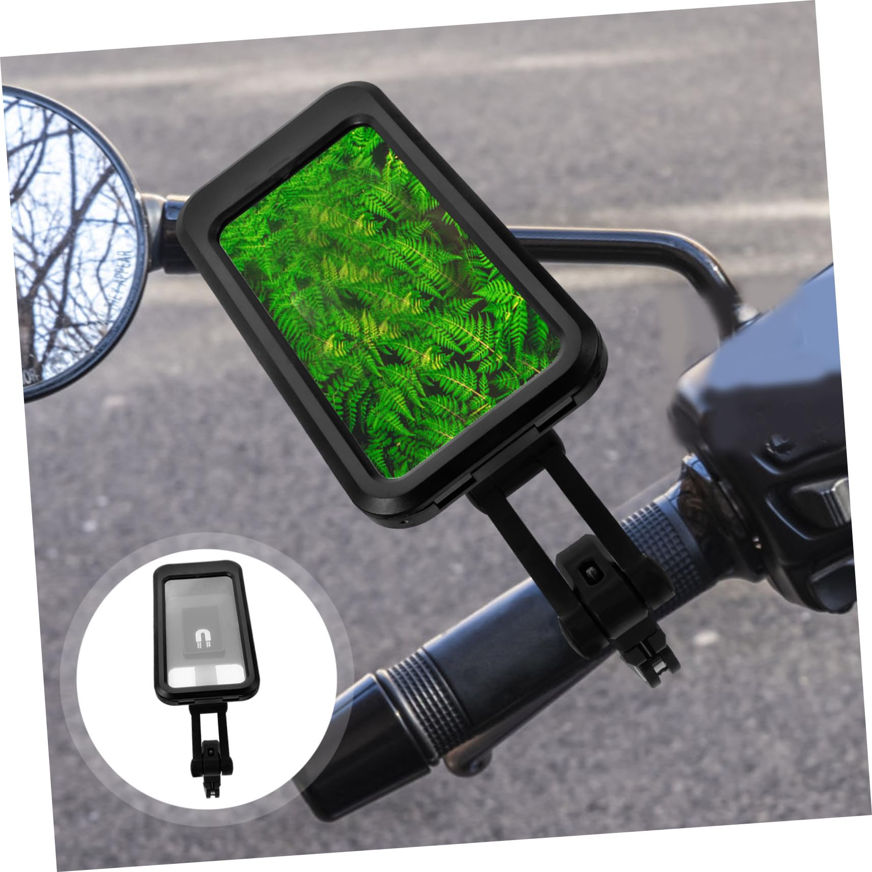 HOMSFOU 5pezzi Supporto Per Smartphone Per e Bici Regolabile Gradi Supporto Magnetico Per Navigazione e Outdoor Compatibile Con Telefono Bici e Scooter