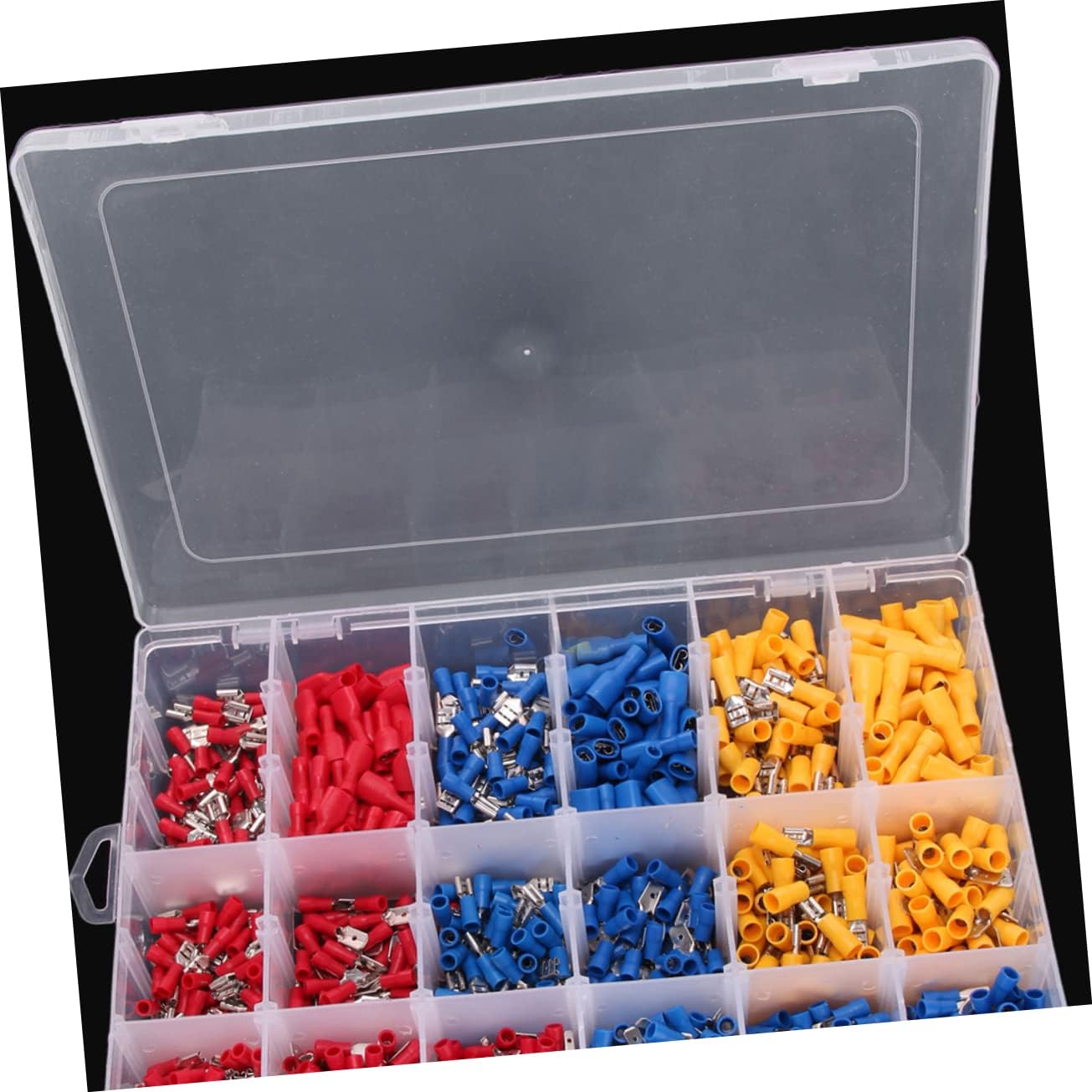 900pcs Crimp Terminal Connector Kit Durable Insulated Electrical Connectors for Quick Repairs Spade Butt Ring Terminals for Automotive Household Use
