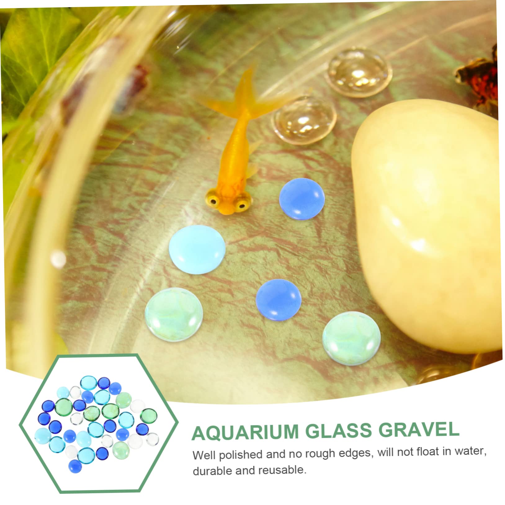 IMIKEYA 5 Stück 3 Aquarium Dekorative Flache Perlen Steine ​​zum Basteln Dekore in Steinoptik Farbige Murmeln Aquarium-steinmodelle Bausätze Steine ​​für Schildkrötenbecken Fischstein Glas