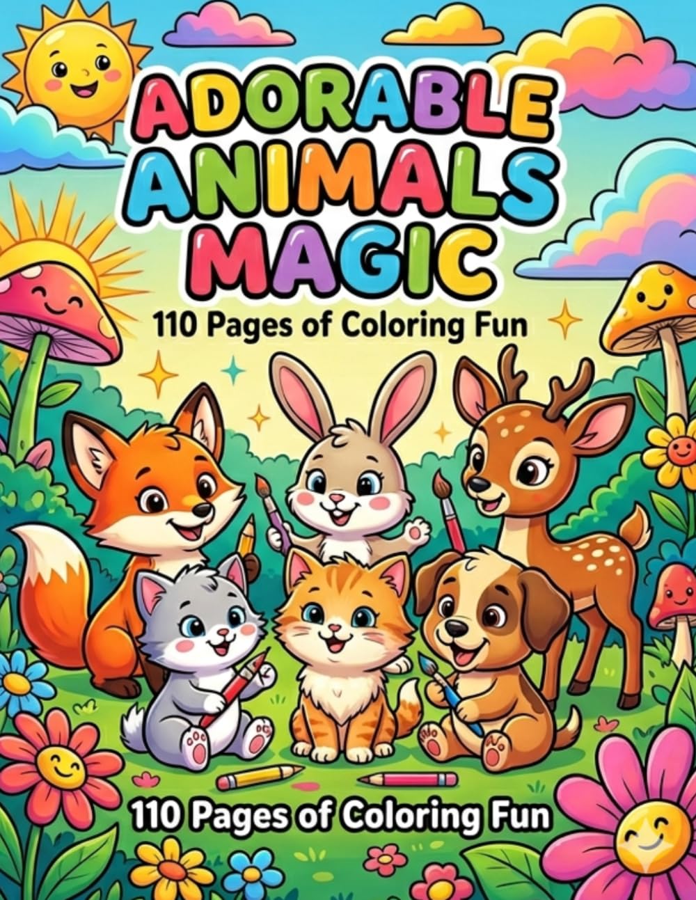 Adorable Animals Magic: 110 Pages of Coloring Fun