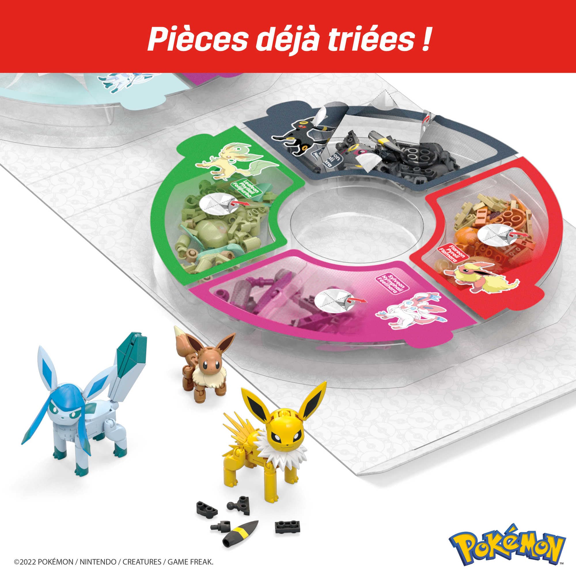 Mega Pokémon Coffret Évoli Et Ses 9 Évolutions – 470 Pièces De Briques De Construction, Figurines Articulées – Cadeau Enfant Dès 8 Ans