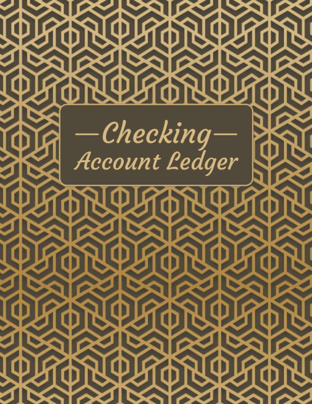 Checking Account Ledger: Transaction and Balance Book for Checking Account | Payment Record Check Register Notebook | Check and Debit Card Register | ... (Simple Ledger) Beautiful | Gold design