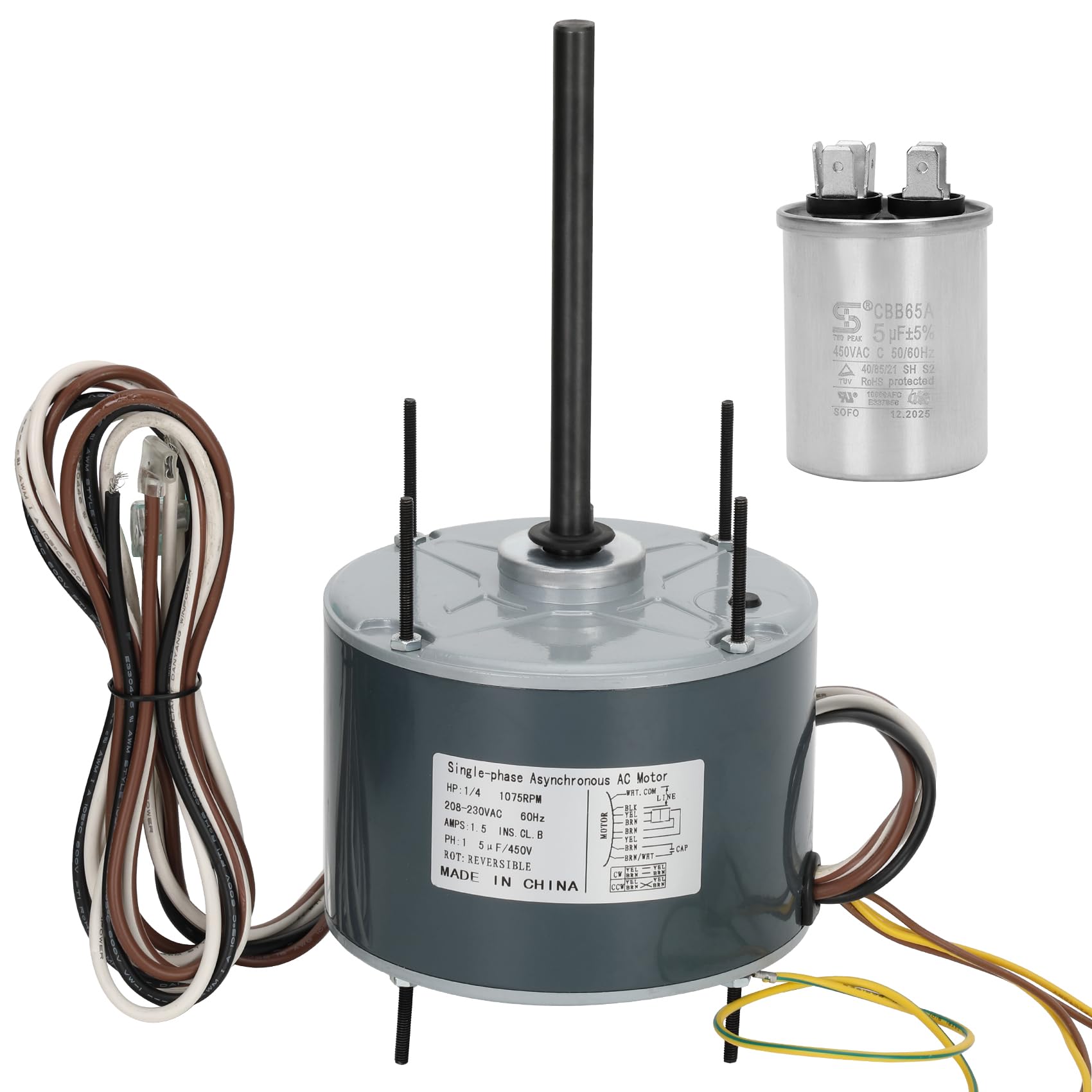 10728 Condenser Fan Motor Replaces Mars 10733, a.o.Smith FSE1026S
