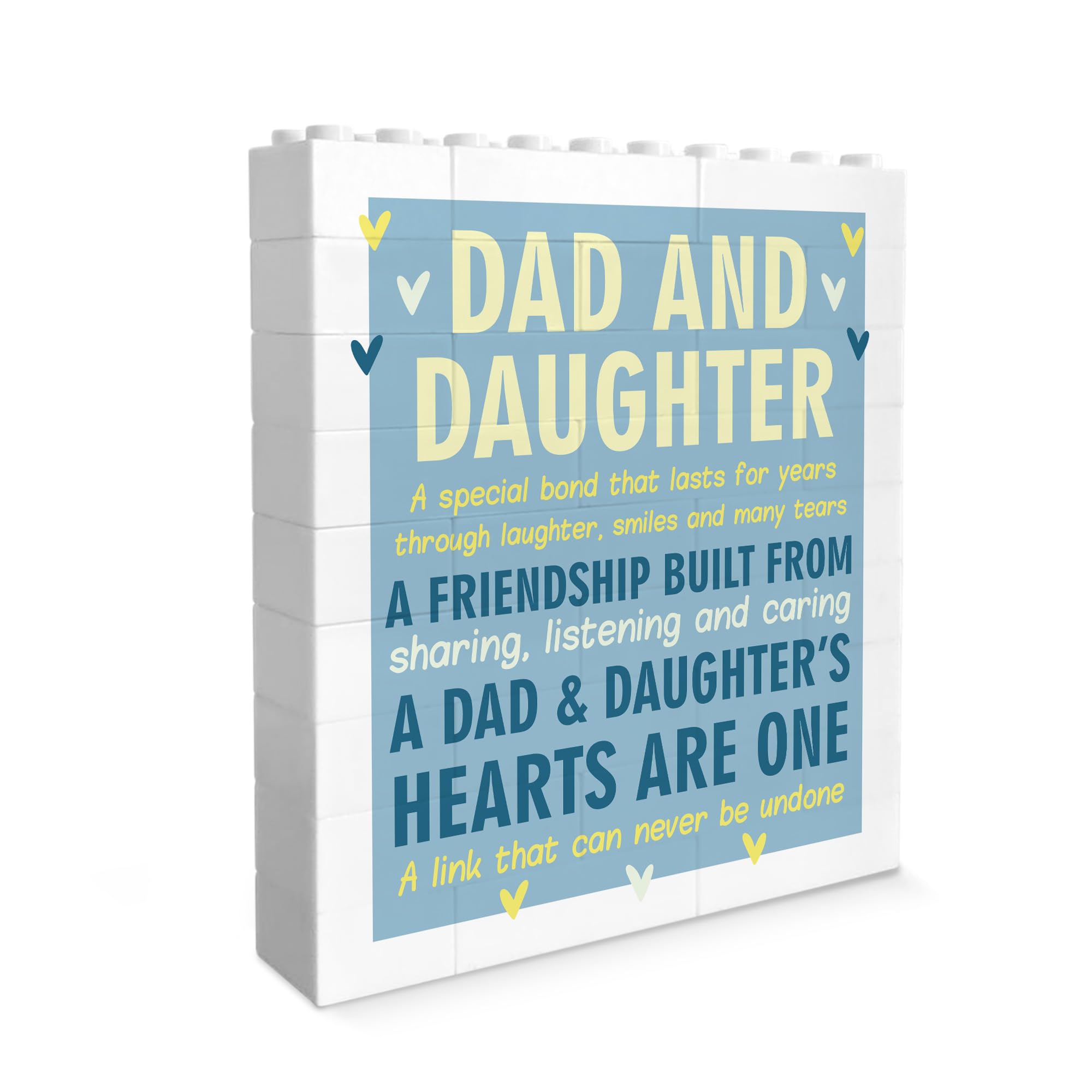 RED OCEAN Dad And Daughter Building Block Dad For Birthday Christmas Thank You For From Daughter Daddy Keepsake