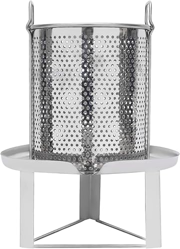 Miniatura 9 de Prensa manual de uva de 3.3 galones para hacer jugo de vino, prensa de miel de fruta grande, extractor de prensa de jugo de uva de sidra de manzana