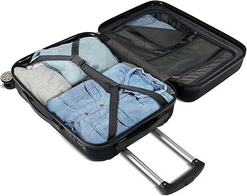Miniatura 3 de Feyabul 828 - Equipaje de mano rígido con ruedas giratorias, maleta ligera con cerradura TSA, Negro, 20in&24in&28in(3 Piece Luggage Sets)