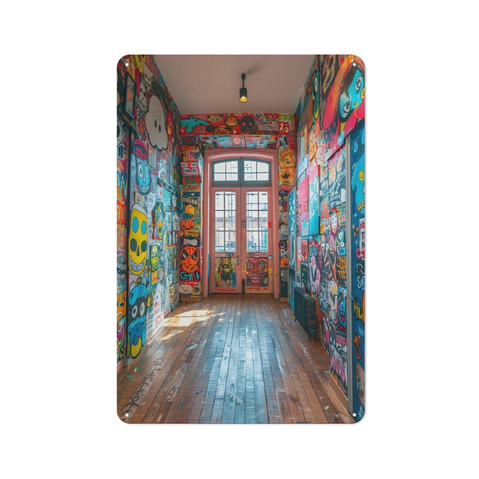 Graffiti Oasis Vintage Metal Wall Sign 30x20cm for Garage Or Workshop, for Metal Sign Collectors, for Garage And Workshop Walls