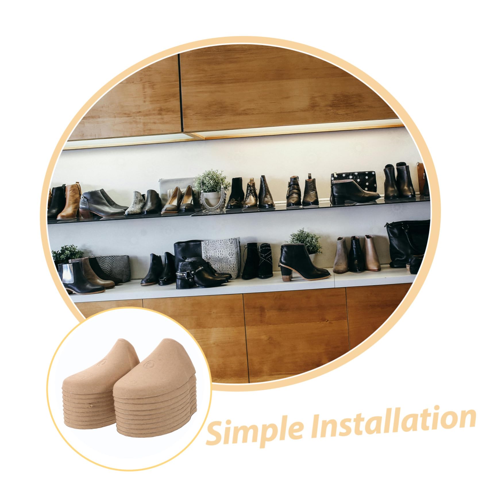 SHOWERORO Supporto Antirughe per Scarpe da Uomo in Polpa di Cellulosa 50 Paia Eu 41-43, Tendiscarpe per Scarpe in Pelle, Modellatore per Lavanderia a Secco, Accessori per Ginnastica e