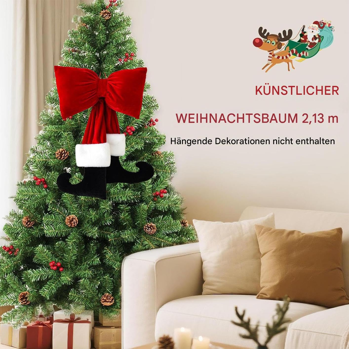 Decorazioni per albero di Natale a forma di, per esterni, terrazza, balcone, giardino, prato, casa, camera da, soggiorno, cucina, bagno, corridoio,