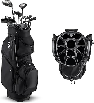 KVV Top-Moded Organizer Cart Bag, Premium Silent Golf Bag with Dual Handles, 14 Club Locking Slots for Men