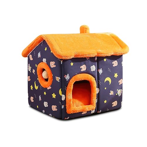 Galatée Cama De Cueva De Gato, Cama De Gato Portátil con Cojín Extraíble