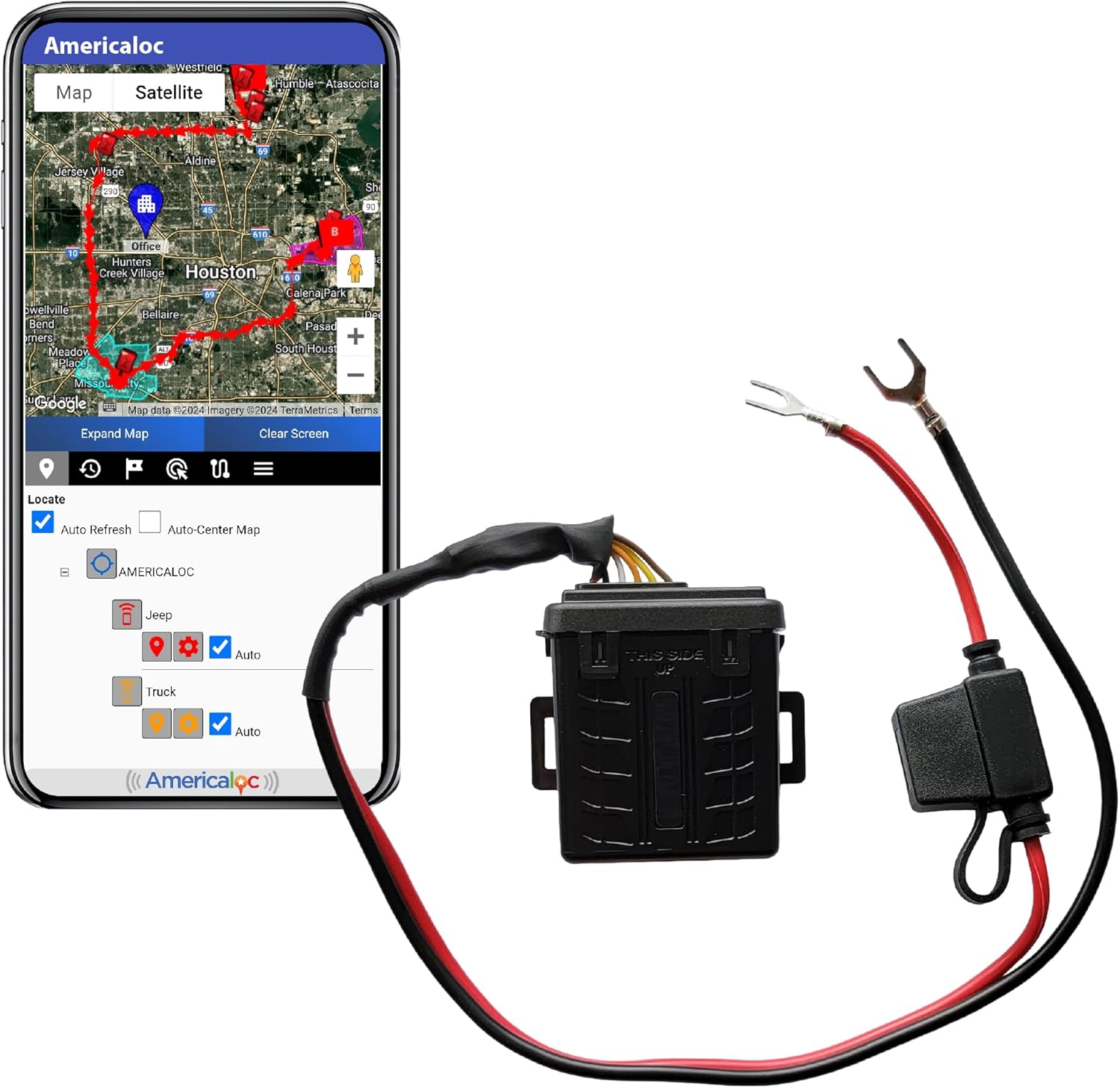 AmericaLoc STX bedrade GPS-tracker voor voertuigen met 4 maanden gratis service en eenvoudige batterijinstallatie