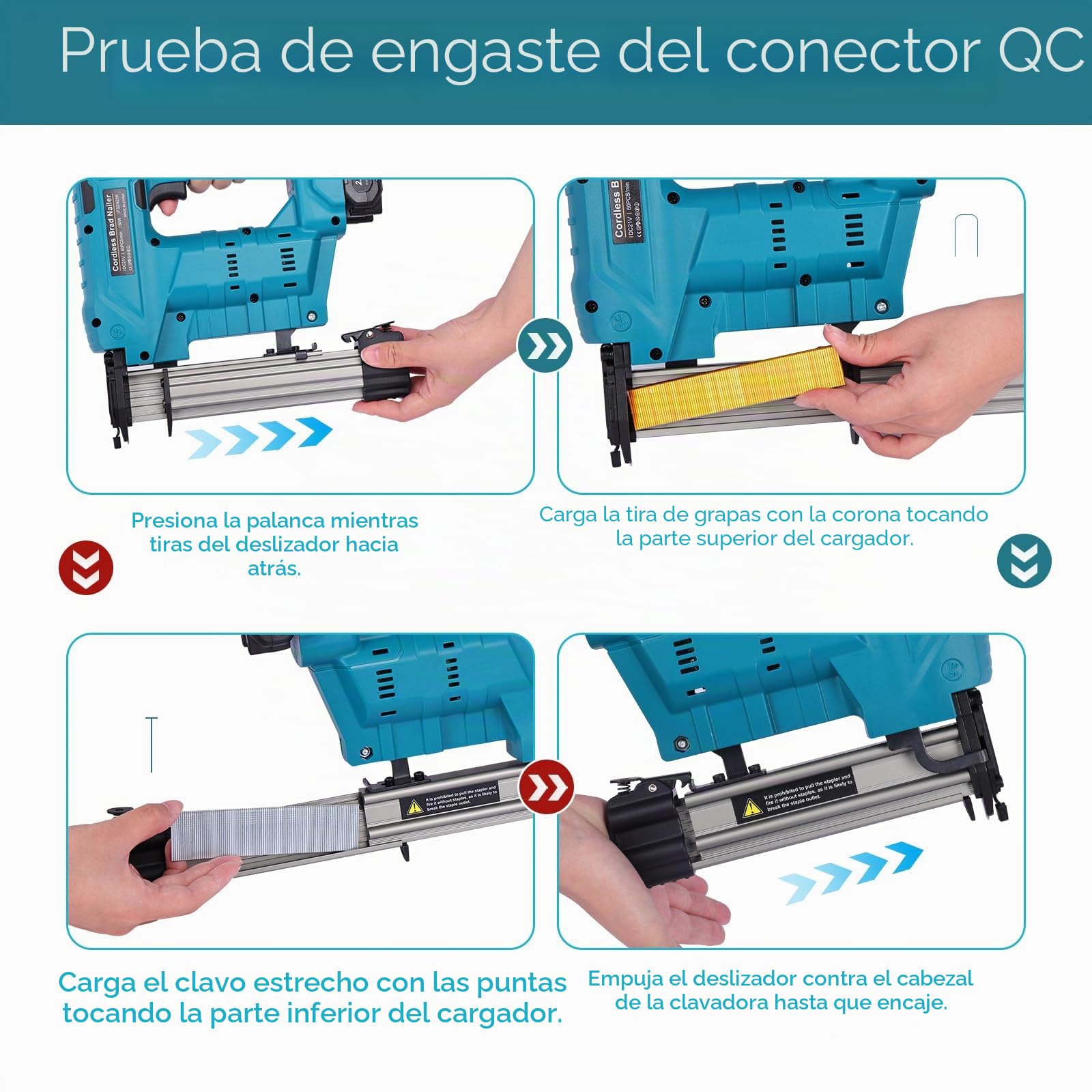 18GA 2 en 1 clavadora inalámbrica y pistola grapadora, pistola de clavos alimentada por batería con 2000 clavos y grapas, soporta clavos Brad F32 y grapas 425K, para molduras, muebles y carpintería de