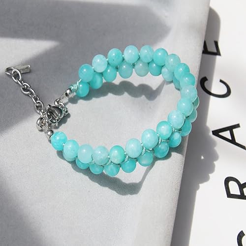 Miniatura 3 de HASKARE Pulsera de cristal real para mujer, regalo para el día de San Valentín para ella, pulseras hechas a mano de malaquita real, regalo para mamá