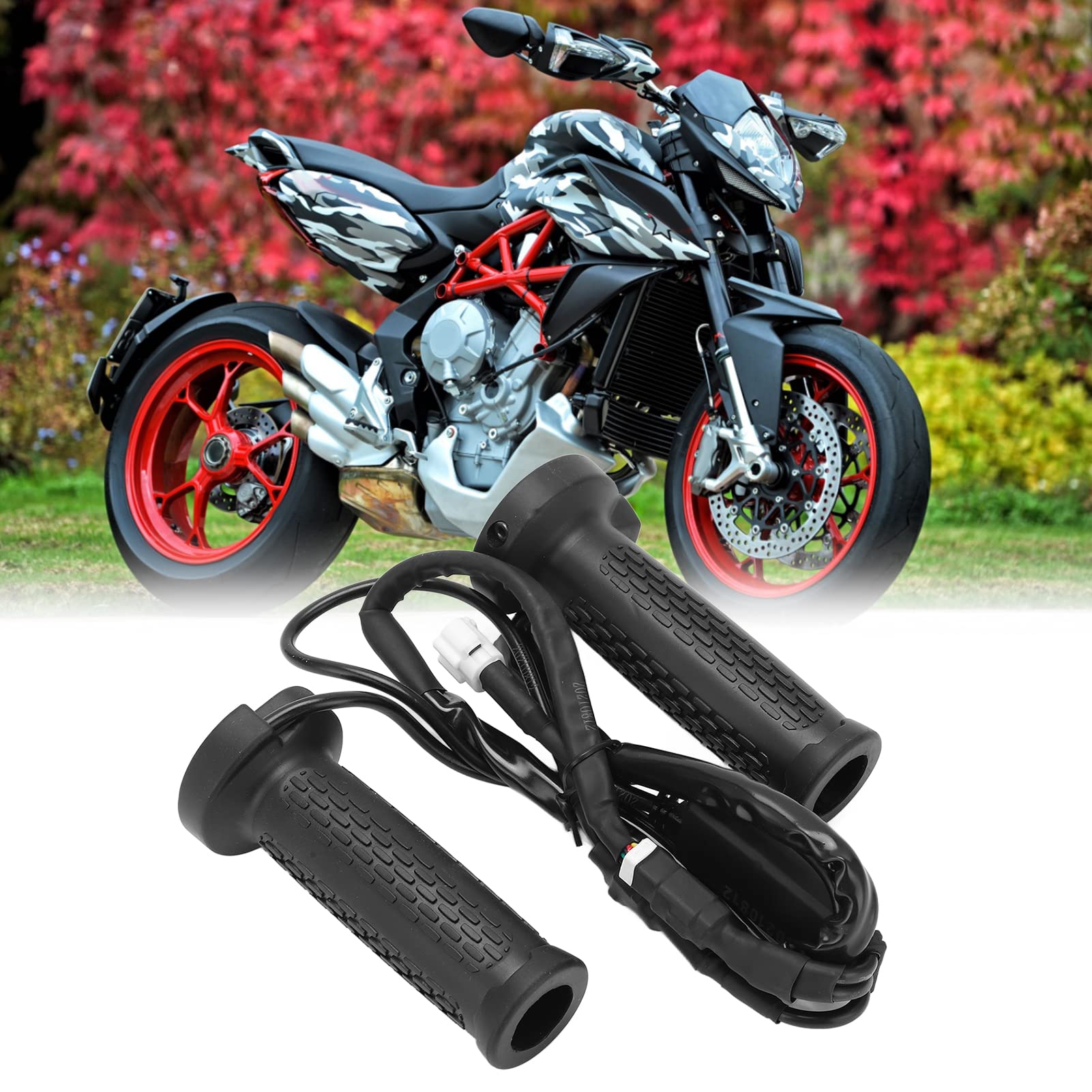 Podgrzewany uchwyt motocyklowy, podgrzewane manetki, 22mm elektryczny uchwyt grzewczy ATV 5 biegów Regulacja temperatury Uniwersalny podgrzewany uchwyt motocyklowy 12V